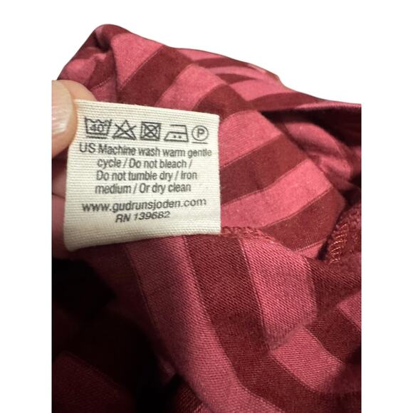 Gudrun Sjödén Organic Cotton/Modal Striped Dress Size L Lagenlook Scandi Style - Picture 7 of 7